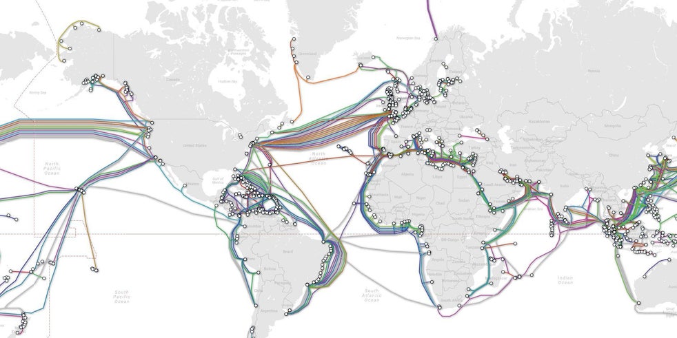 If Russia were to cut the cables many countries could go offline Telegeography 