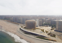 Hotel semelhante a uma rocha se ergue sobre um cassino de dunas de areia artificial